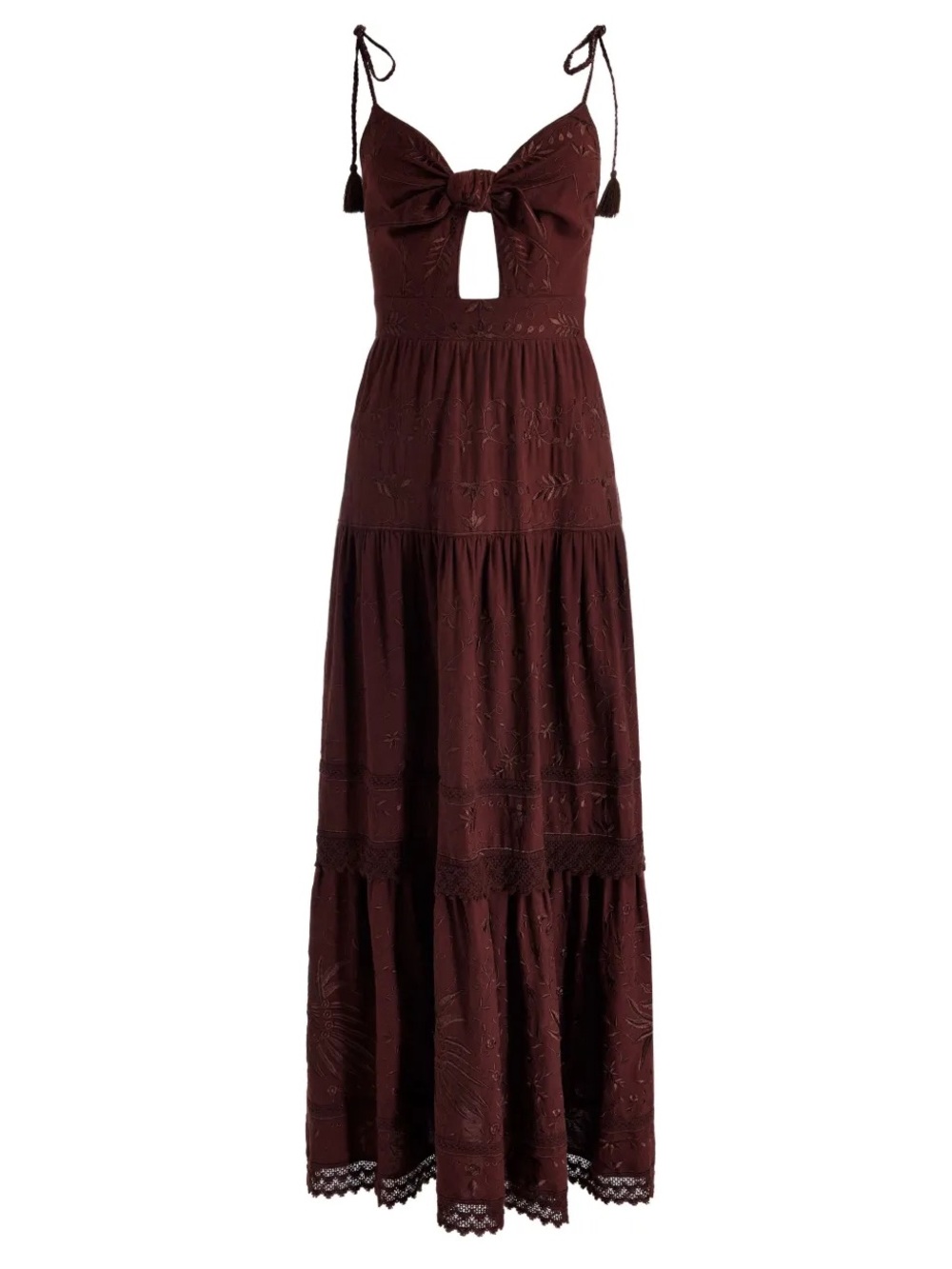 Alice + Olivia Minka Mocha Maxi Dress